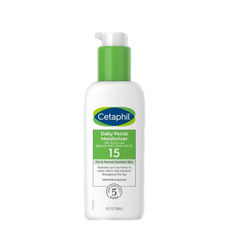 Cetaphil Daily Facial Moisturizer SPF 15 lightweight fragrance-free for sensitive skin UV protection