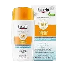 Eucerin Hydro Fluid Facial Sunscreen SPF 60 lightweight chemical sunscreen for hydration and UV protection