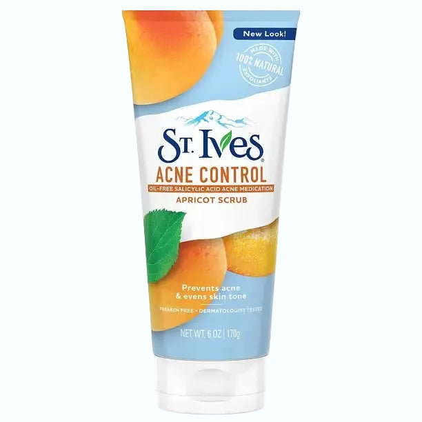 St. Ives Acne Control Face Scrub with apricot and salicylic acid for acne-prone skin exfoliation