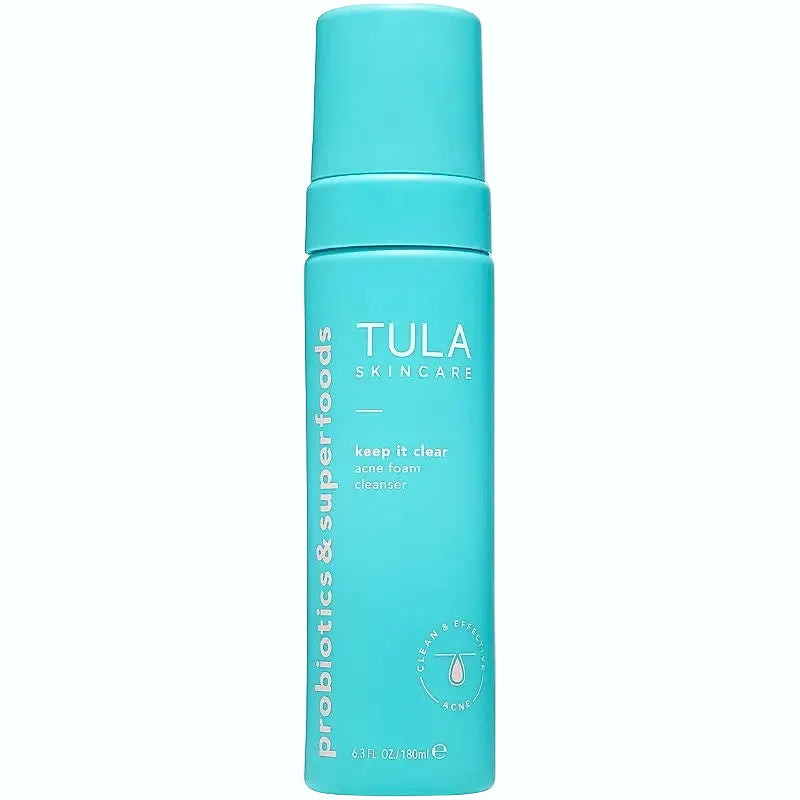 Tula Keep It Clear Acne Foam Cleanser with salicylic acid for acne-prone skin treatment and prevention
