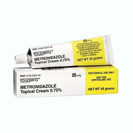 Fougera Metronidazole 0.75% Topical Cream prescription treatment for rosacea and inflammatory lesions
