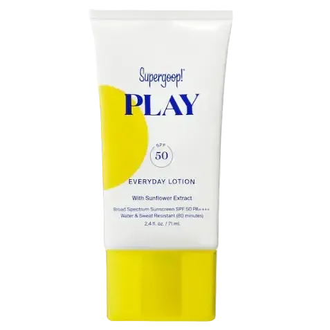Supergoop! Play Everyday Lotion SPF 50 broad spectrum sunscreen for daily UV protection