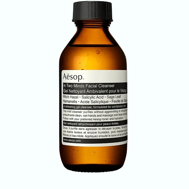Aesop In Two Minds Facial Cleanser for combination skin with witch hazel and salicylic acid