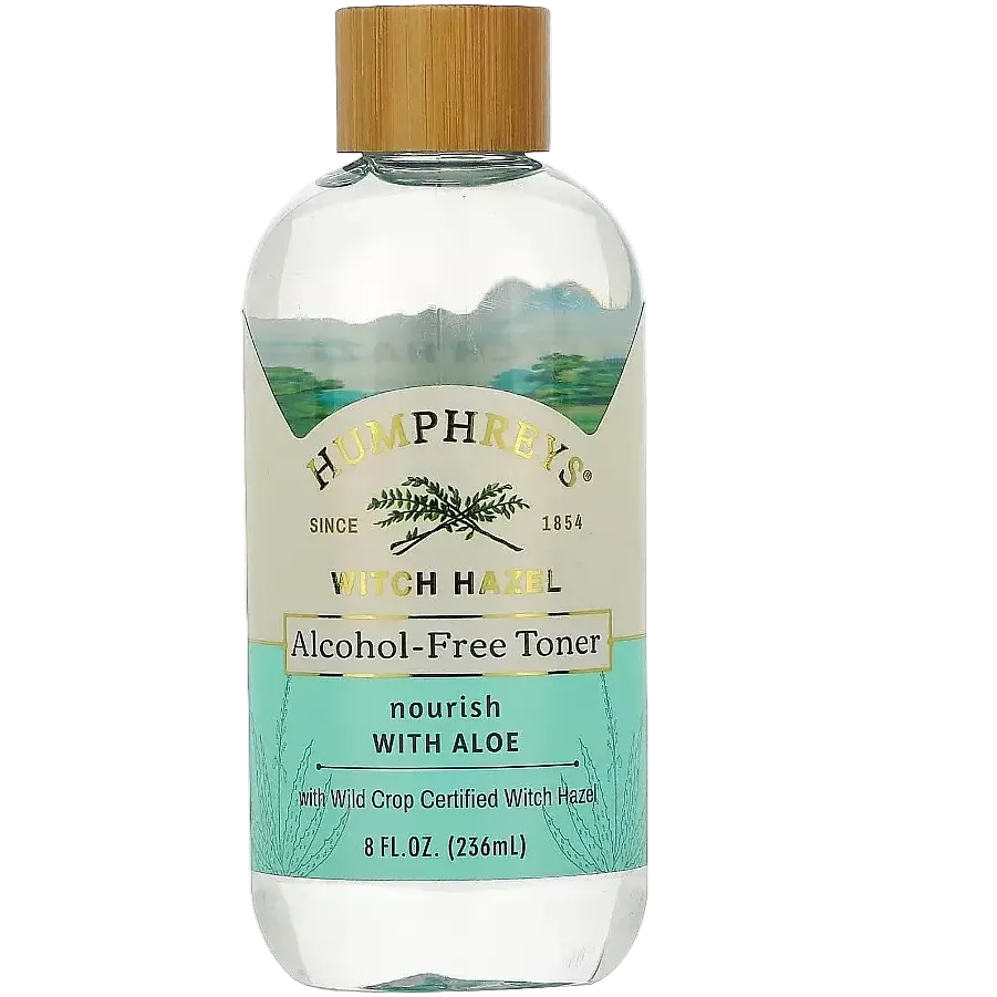 Humphrey's Nourish Witch Hazel with Aloe Alcohol-Free Toner for soothing, hydrating sensitive skin