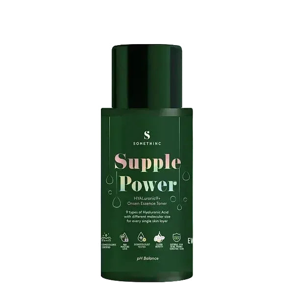 Somethinc Supple Power Hyaluronic9+ Onsen Essence Toner with 9 types of hyaluronic acid for deep hydration