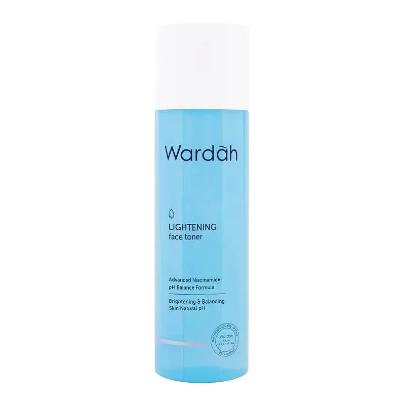 Wardah Lightening Face Toner with niacinamide and AHA for brightening and pore care