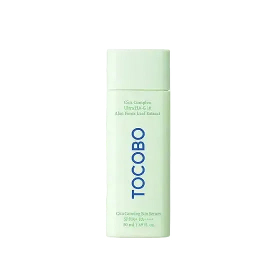 TOCOBO Cica Calming Sun Serum SPF 50+ for sensitive skin soothing and UV protection