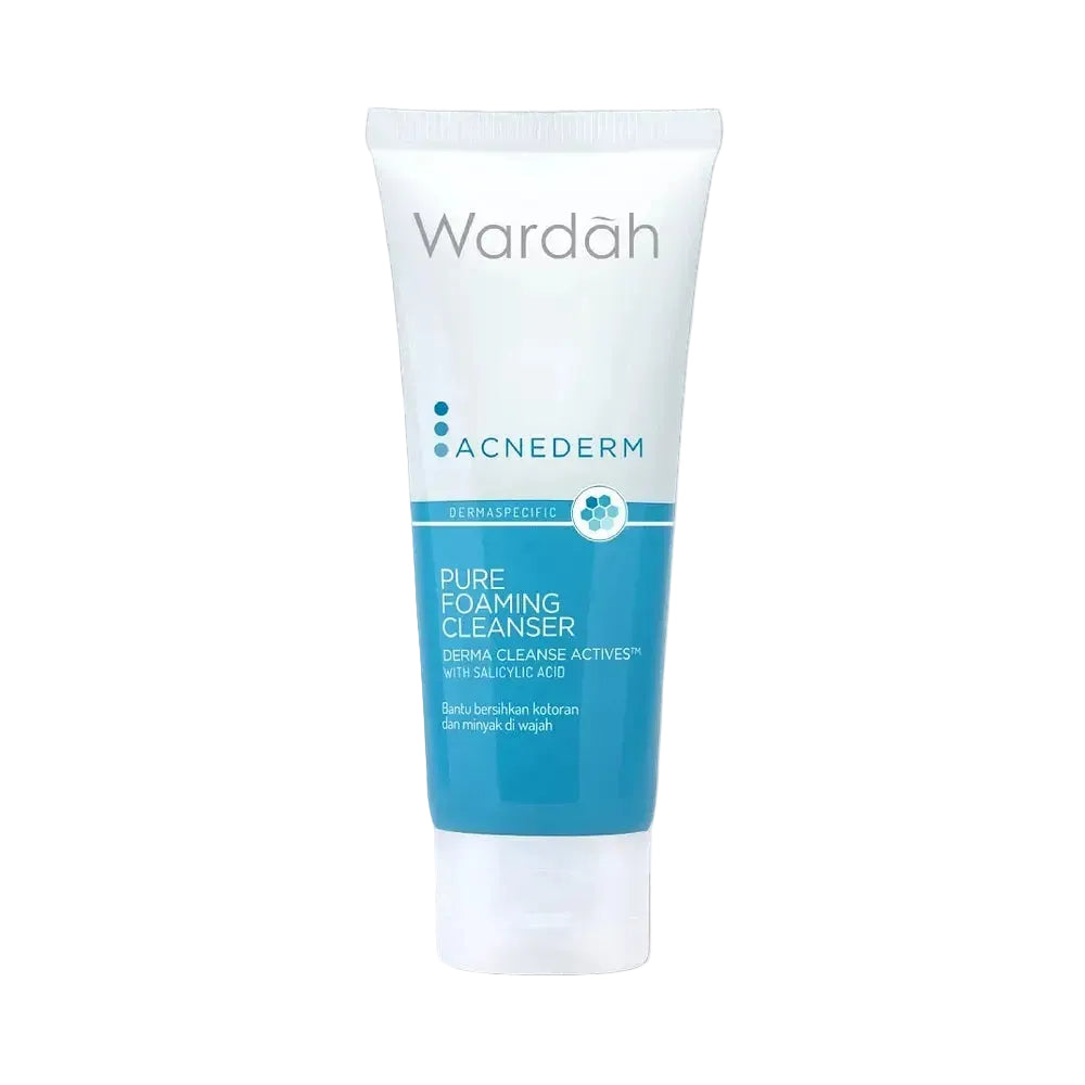 Wardah Acnederm Pure Foaming Cleanser with salicylic acid for acne-prone and oily skin