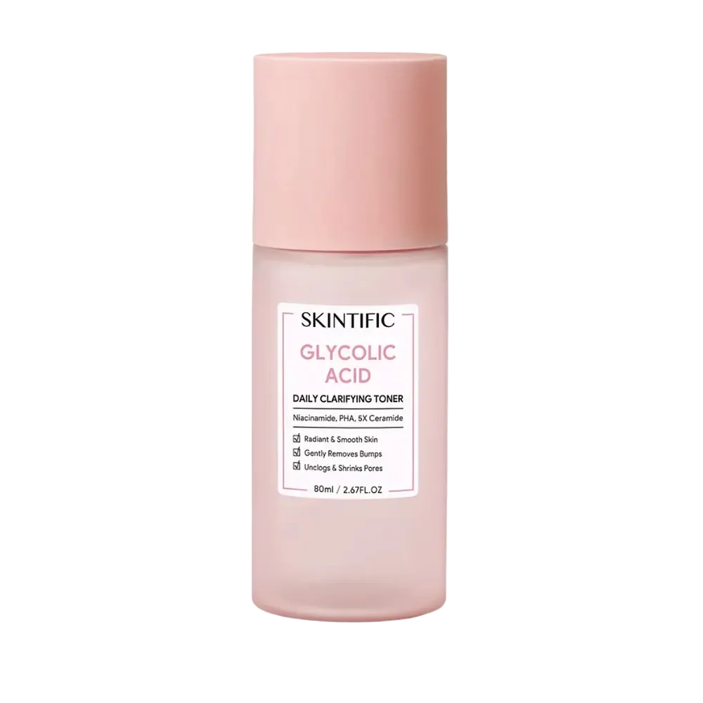 Skintific Glycolic Acid Daily Clarifying Toner for exfoliation and brightening with niacinamide