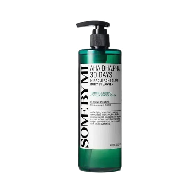 SOME BY MI AHA BHA PHA 30 Days Miracle Acne Clear Body Cleanser for body acne with chemical exfoliants