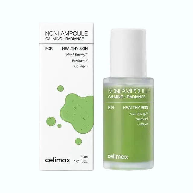 Celimax Noni Ampoule with 71% noni extract for calming sensitive skin and boosting radiance