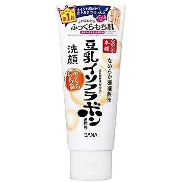 SANA Nameraka Honpo Soy Milk Moisture Face Wash for dry skin hydration, brightening and soy isoflavone care