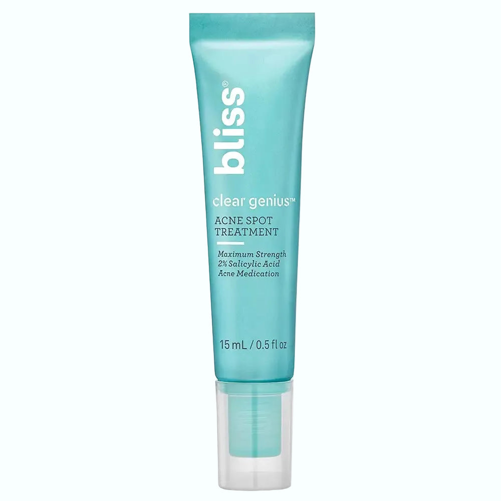 Bliss Clear Genius Acne Spot Treatment with salicylic acid and niacinamide for acne and blemishes