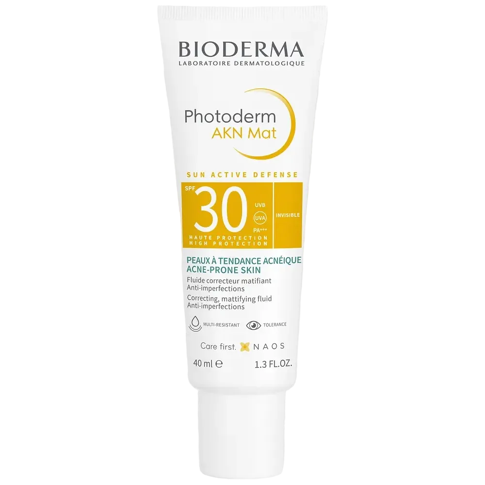 Bioderma Photoderm AKN Mat SPF 30 mattifying sunscreen for oily acne-prone skin