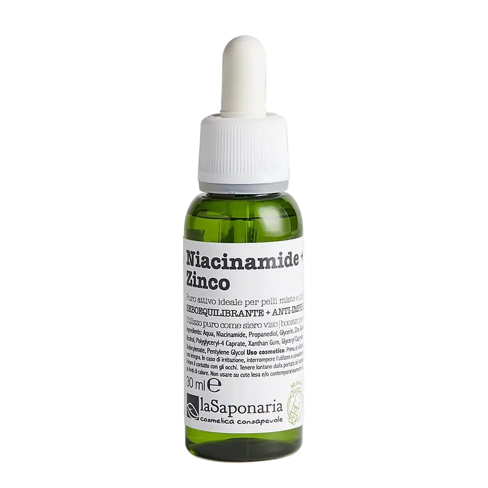 La Saponaria Niacinamide + Zinco serum for oily and blemish-prone skin sebum control