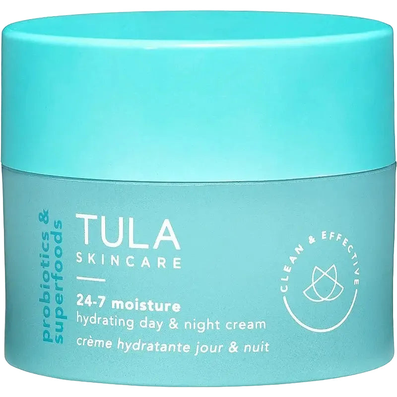 TULA Skincare 24-7 Moisture Hydrating Day & Night Cream with probiotics and peptides for all-day hydration