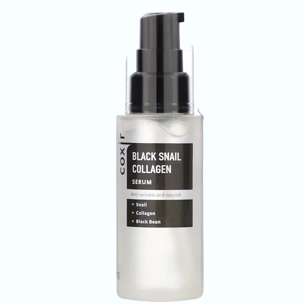 Coxir Black Snail Collagen Serum for anti-aging and hydration with snail mucin and collagen