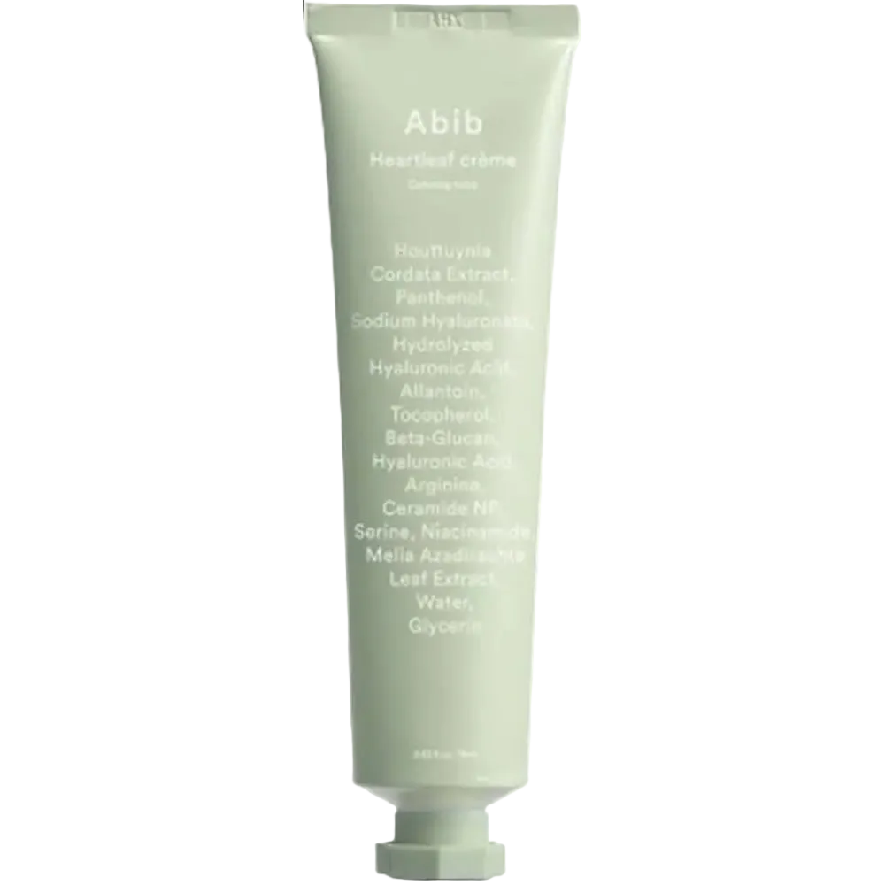 Abib Heartleaf Crème Calming Tube moisturizer for sensitive skin soothing and barrier repair