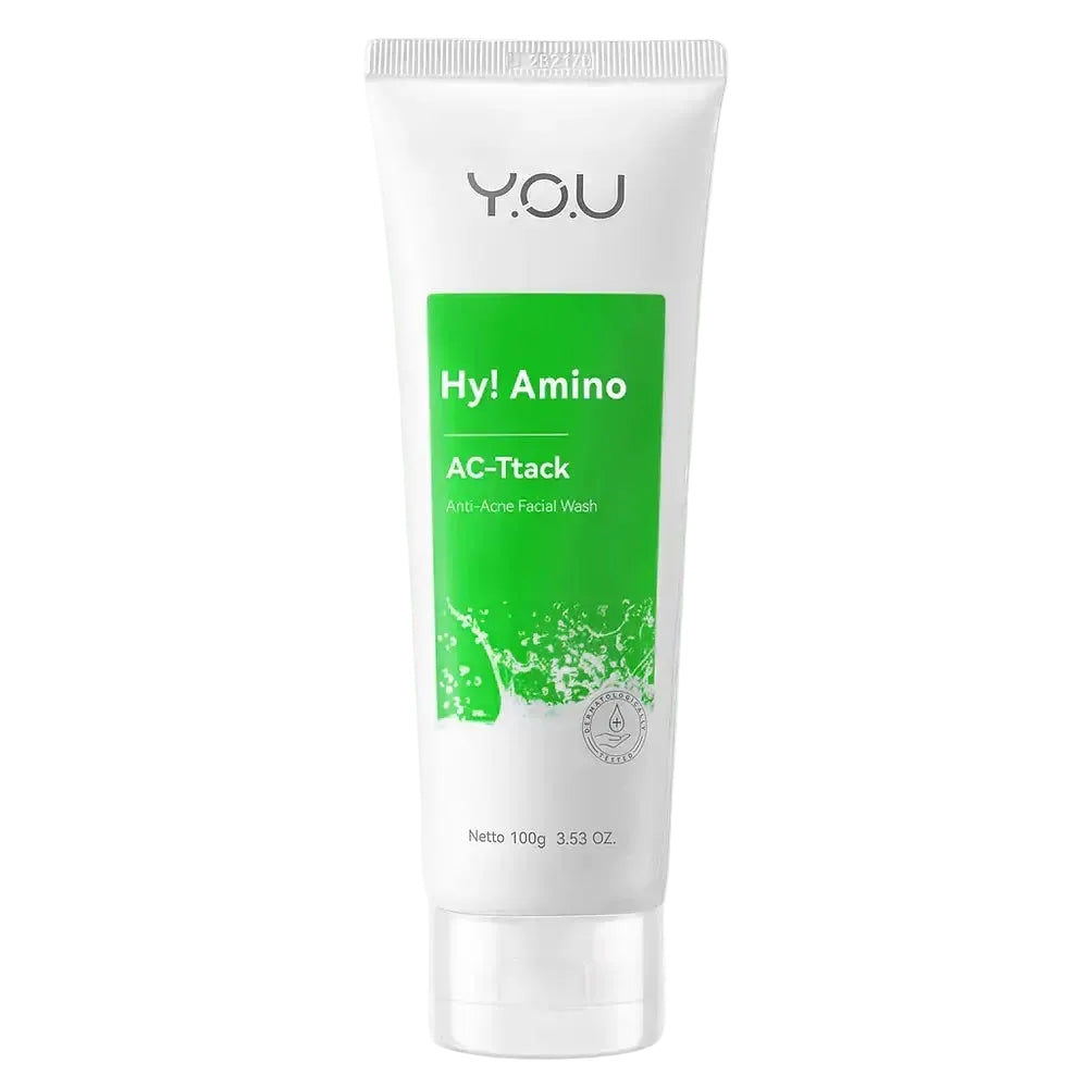Y.O.U Hy! Amino AC-Ttack Anti-Acne Facial Wash with salicylic acid and tea tree for acne-prone skin