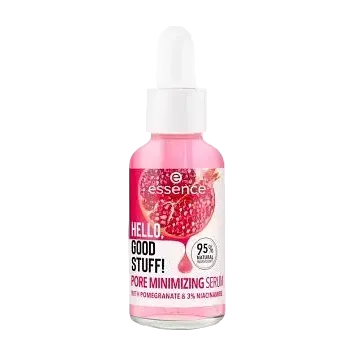 Essence Hello Good Stuff Pore Minimizing Serum with niacinamide and pomegranate for refined pores