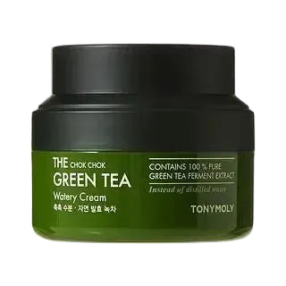 TONYMOLY The Chok Chok Green Tea Watery Cream for deep hydration and antioxidant benefits