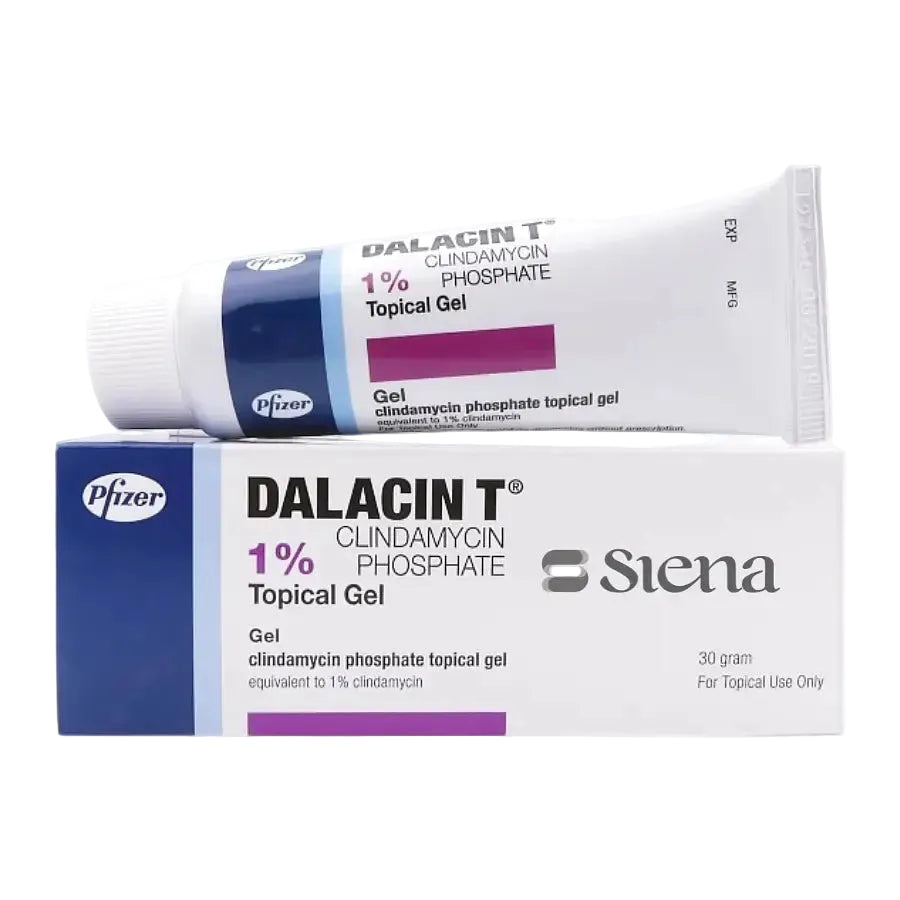 Pfizer Dalacin T 1% Topical Gel with clindamycin phosphate for acne treatment
