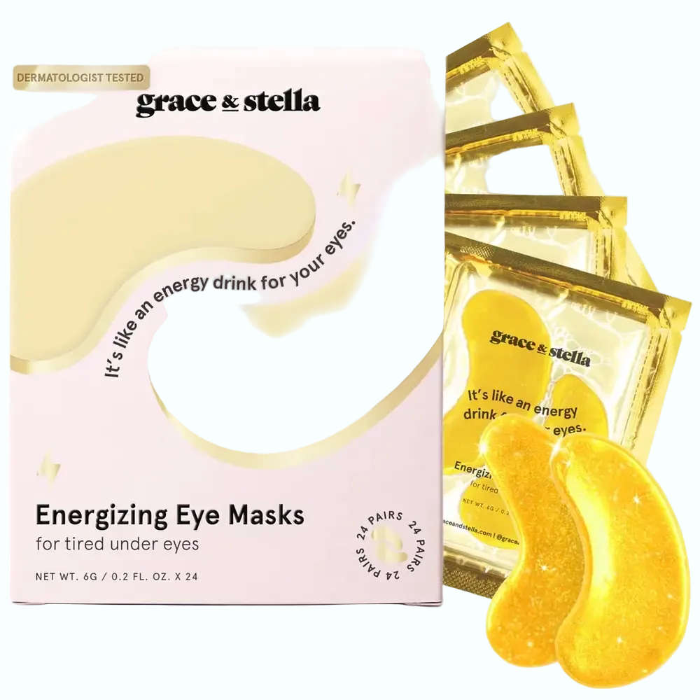Grace & Stella Energizing Eye Masks gold gel patches for tired eyes, dark circles and puffiness