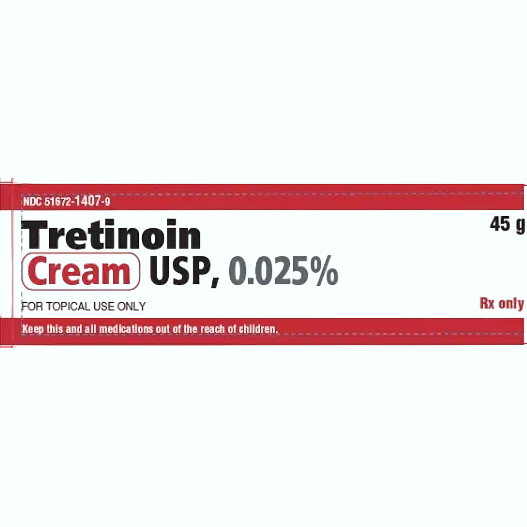 Taro Tretinoin Cream USP 0.025% prescription retinoid for acne and anti-aging treatment