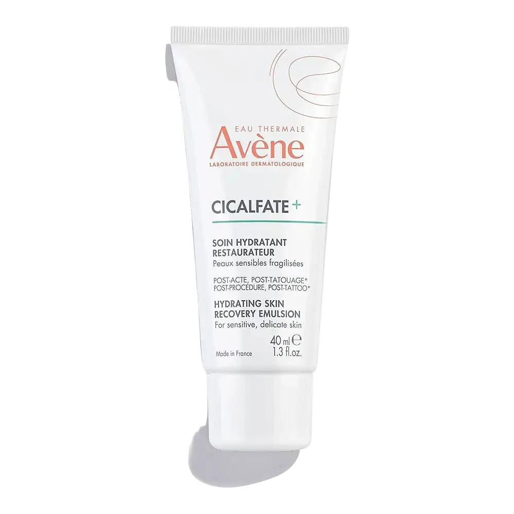Avène Cicalfate+ Hydrating Skin Recovery Emulsion for post-procedure skin barrier repair and soothing