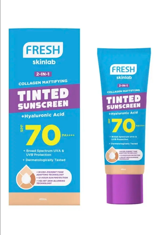 2 In 1 Collagen Mattifying Tinted Sunscreen SPF 70