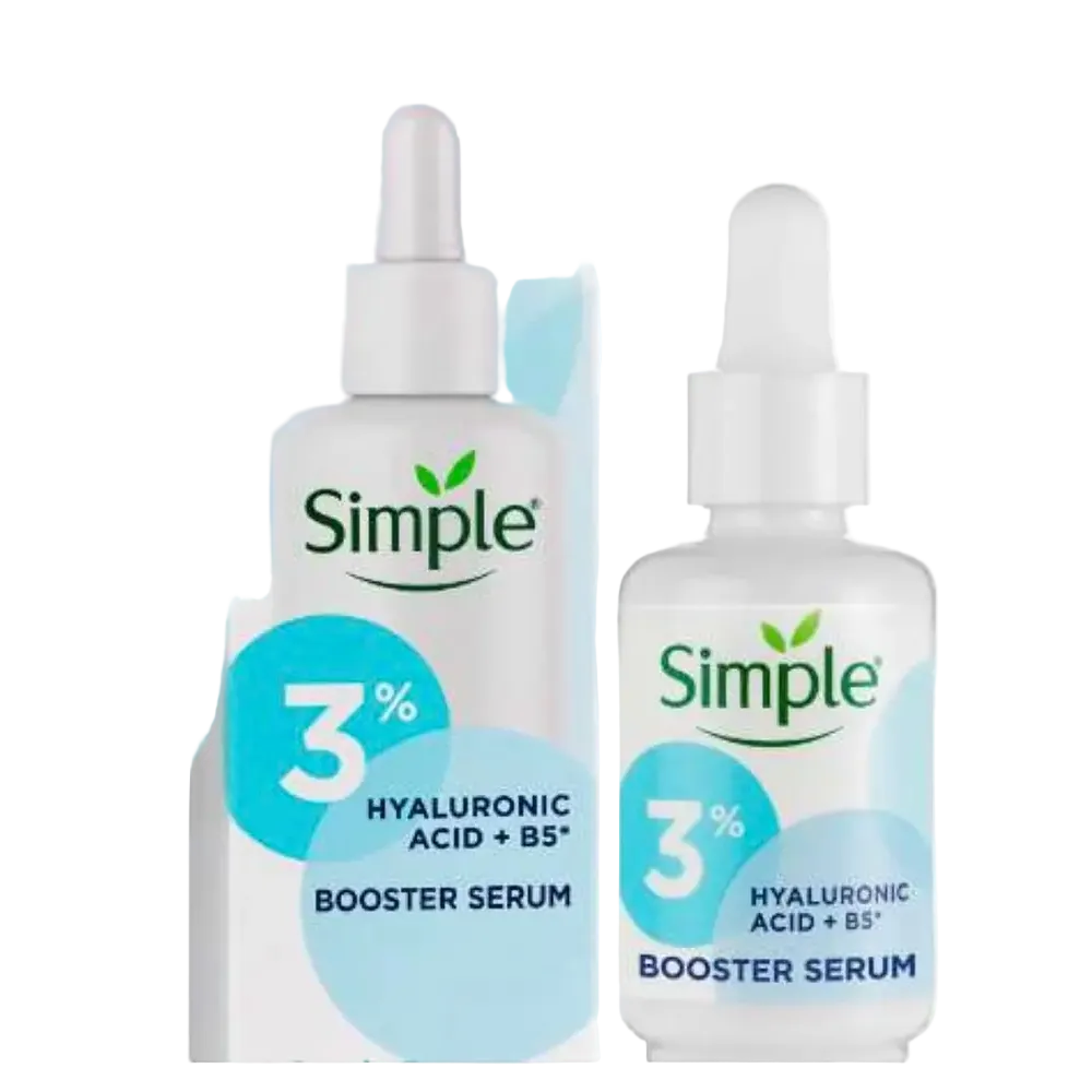 Simple Skincare Booster Serum 3% Hyaluronic Acid and B5 for hydration and sensitive skin