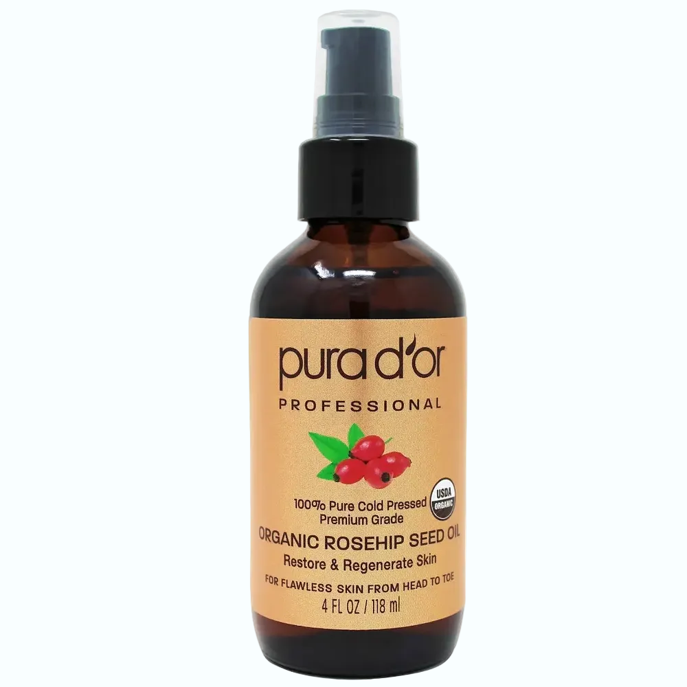 Pura D'or Organic Rosehip Seed Oil for anti-aging and hydration