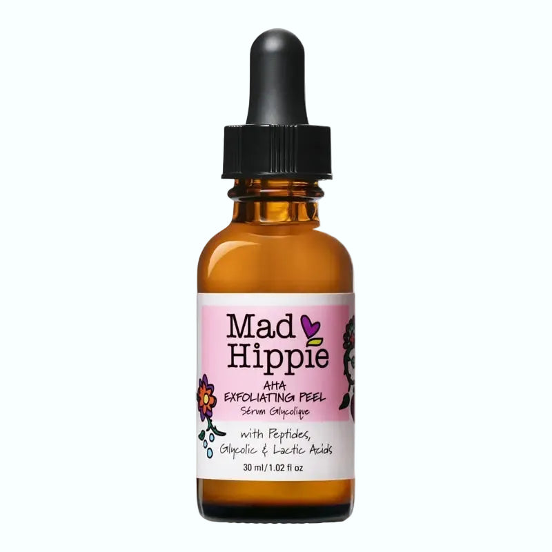Mad Hippie AHA Exfoliating Peel with 10% glycolic and lactic acid for smooth, bright skin