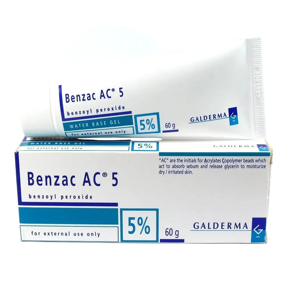 Benzac Water Base Gel 5% benzoyl peroxid acne treatment for breakouts and blemishes