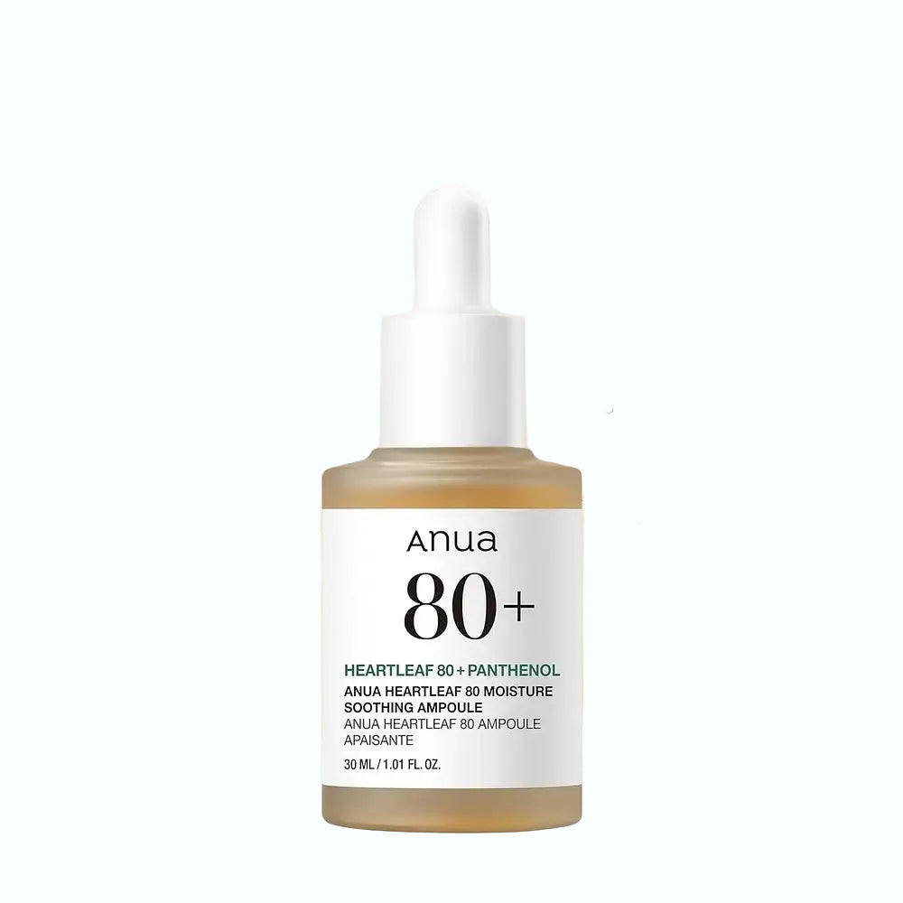 Anua Heartleaf 80% Moisture Soothing Ampoule for sensitive skin hydration and calming irritation