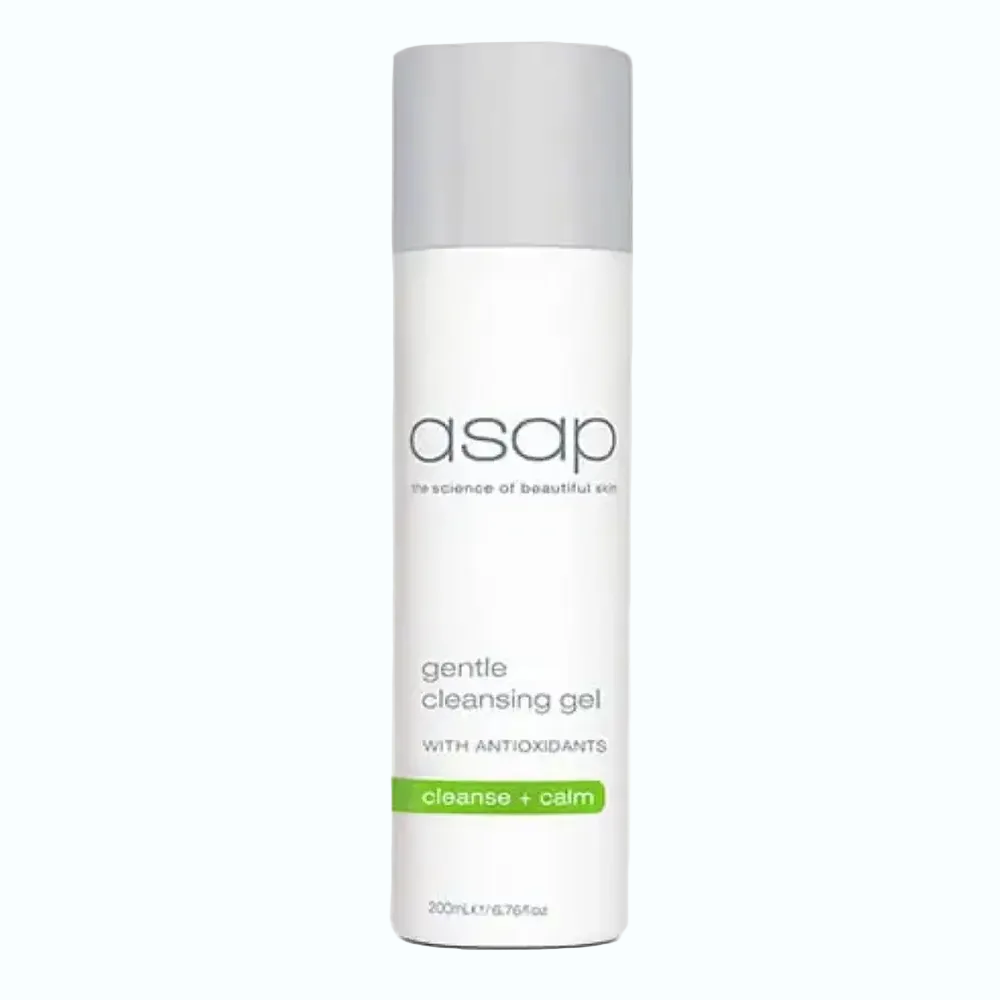 asap Gentle Cleansing Gel soap-free cleanser with aloe vera and white tea for sensitive skin hydration