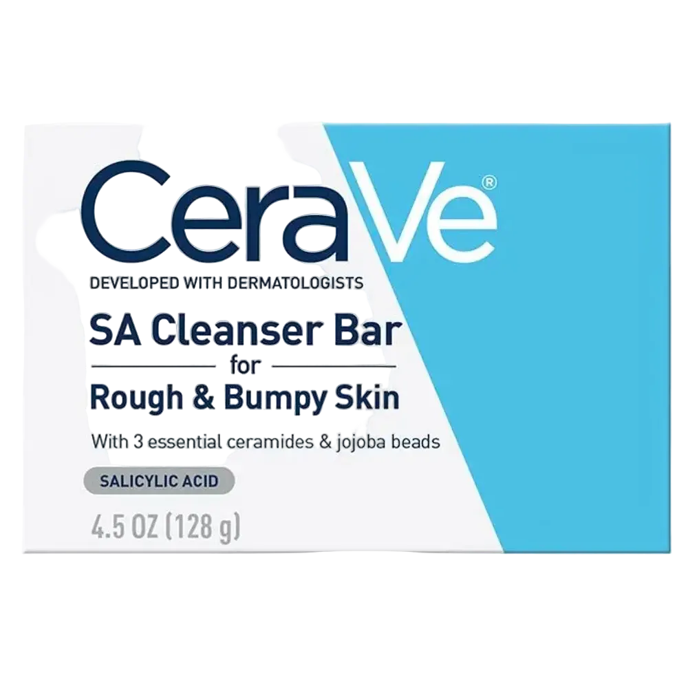 CeraVe SA Cleanser Bar for Rough & Bumpy Skin with salicylic acid and ceramides for smooth skin
