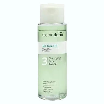 Cosmoderm Tea Tree Oil Clarifying Face Toner for oily skin and acne control with natural antibacterial properties