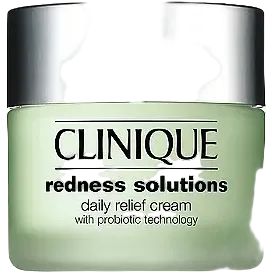 Clinique Redness Solutions Daily Relief Cream with Microbiome Technology for redness-prone and rosacea skin