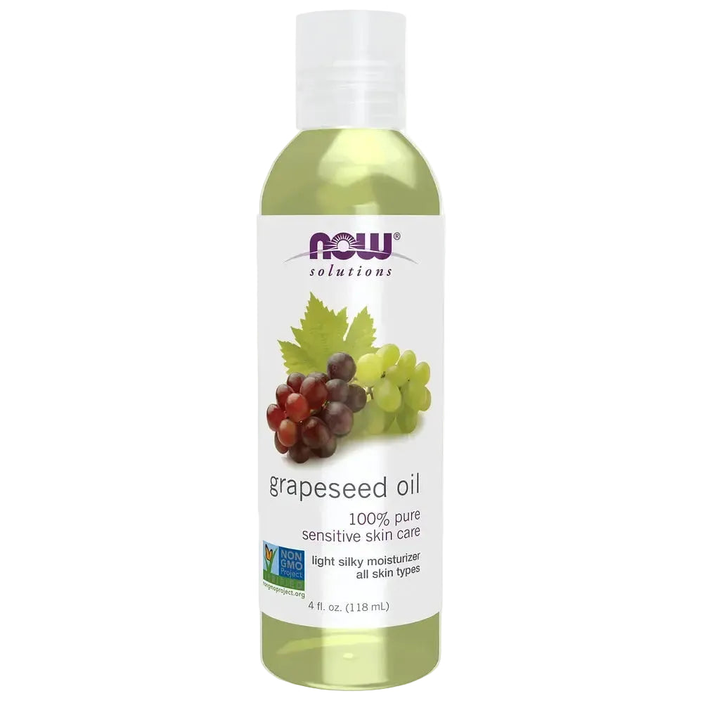 NOW Beauty Products Grapeseed Oil light silky moisturizer for all skin types