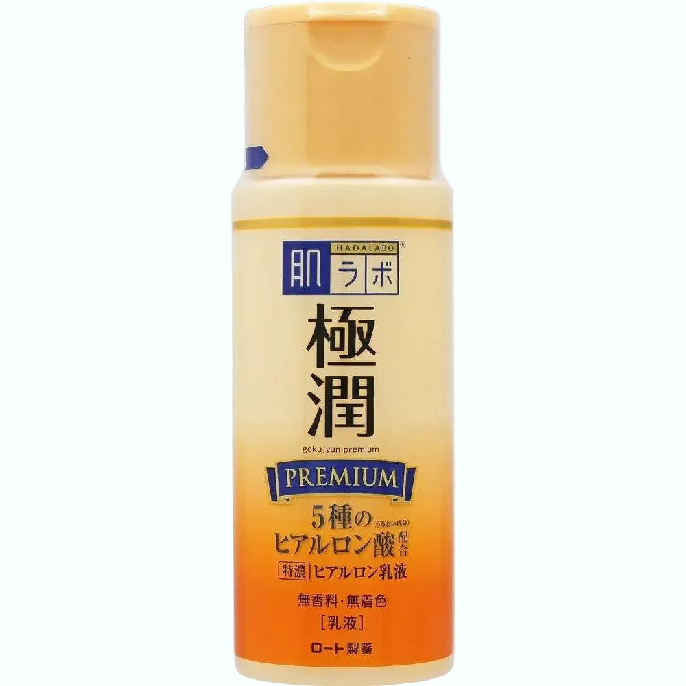 Hada Labo Gokujyun Premium Hyaluronic Acid Emulsion for intense hydration and plumping