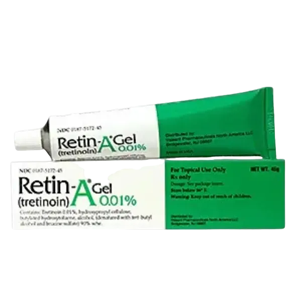 Retin-A Tretinoin Gel 0.01% prescription retinoid for acne, anti-aging, and skin renewal