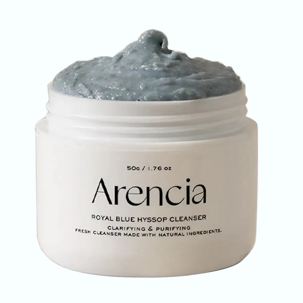 Arencia Royal Blue Hyssop Cleanser for brightening, pore cleansing, and gentle exfoliation