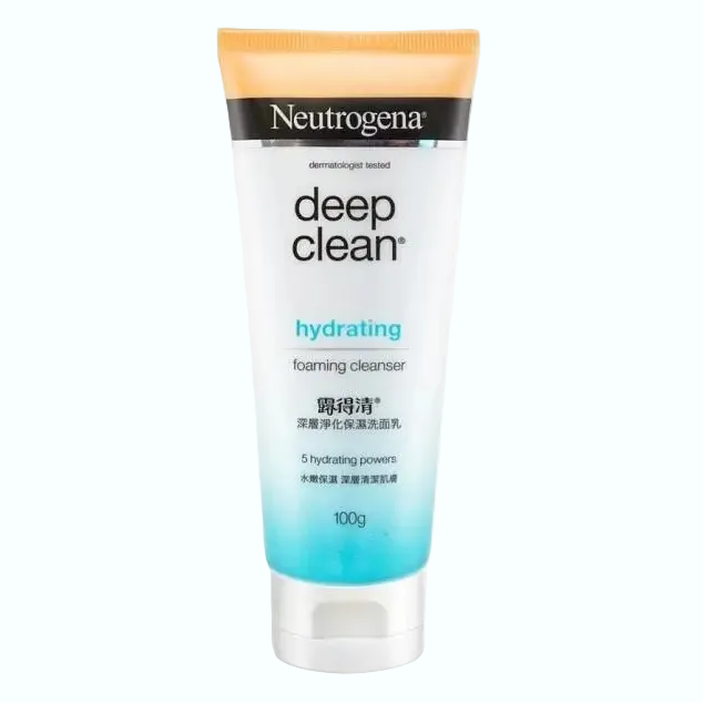 Neutrogena Deep Clean Hydrating Foaming Cleanser for clean, hydrated skin with glycerin