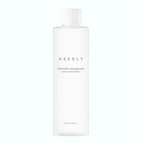 Needly Mild Micellar Cleansing Water for gentle makeup removal and hydration, suitable for all skin types