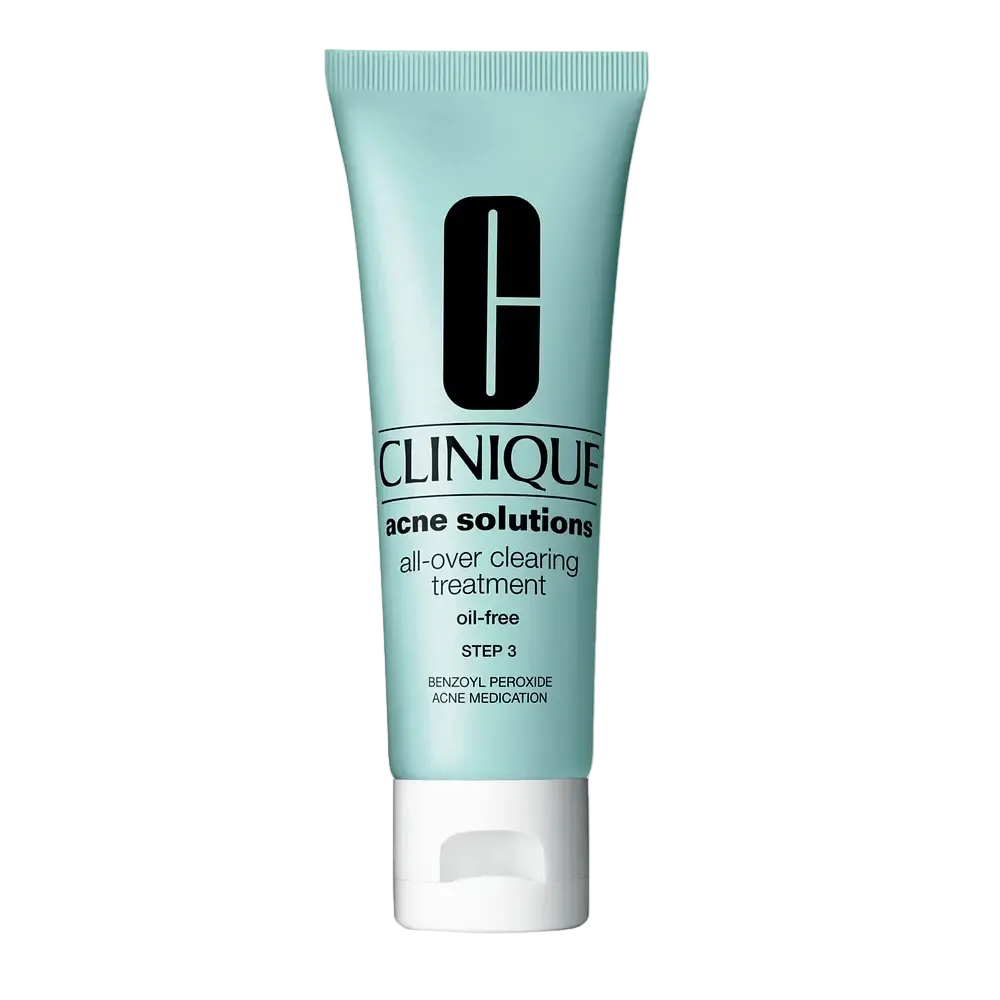 Clinique Acne Solutions All-Over Clearing Treatment with benzoyl peroxide for acne-prone skin