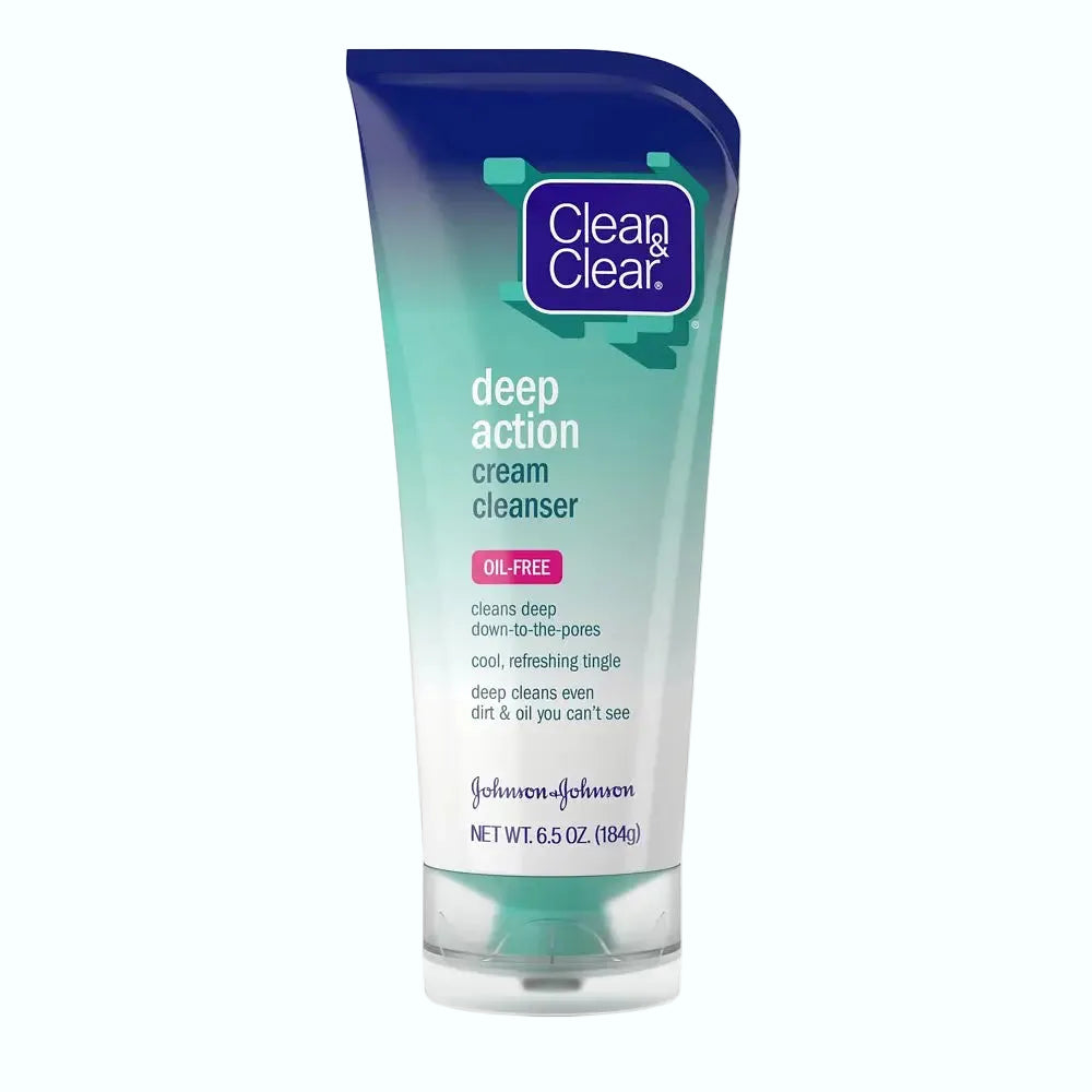 Clean & Clear Oil-Free Deep Action Cream Cleanser for deep pore cleansing and oil control