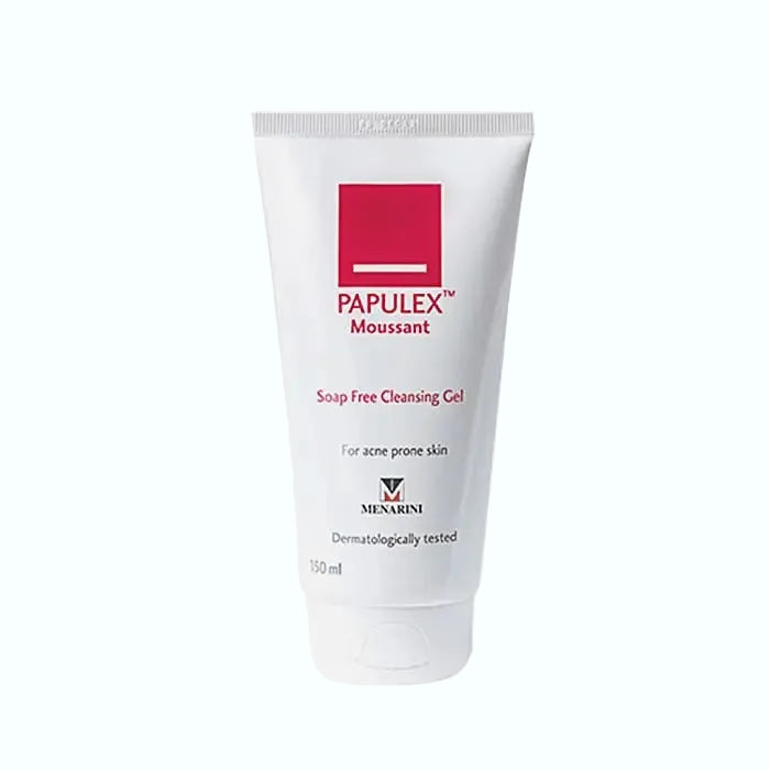 Menarini Papulex Moussant Soap Free Cleansing Gel for acne-prone skin with niacinamide