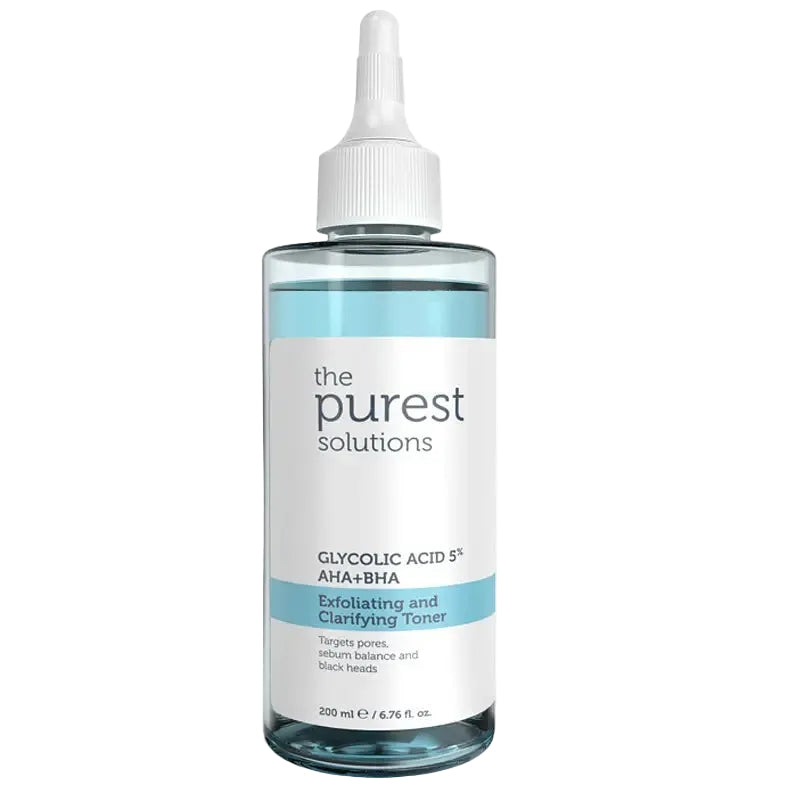 The Purest Solutions Exfoliating Clarifying Toner Glycolic Acid 5% AHA BHA for pores and oily skin