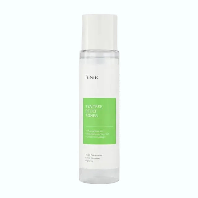 iUNIK Tea Tree Relief Toner with 67% tea tree water for acne-prone sensitive skin soothing and hydration